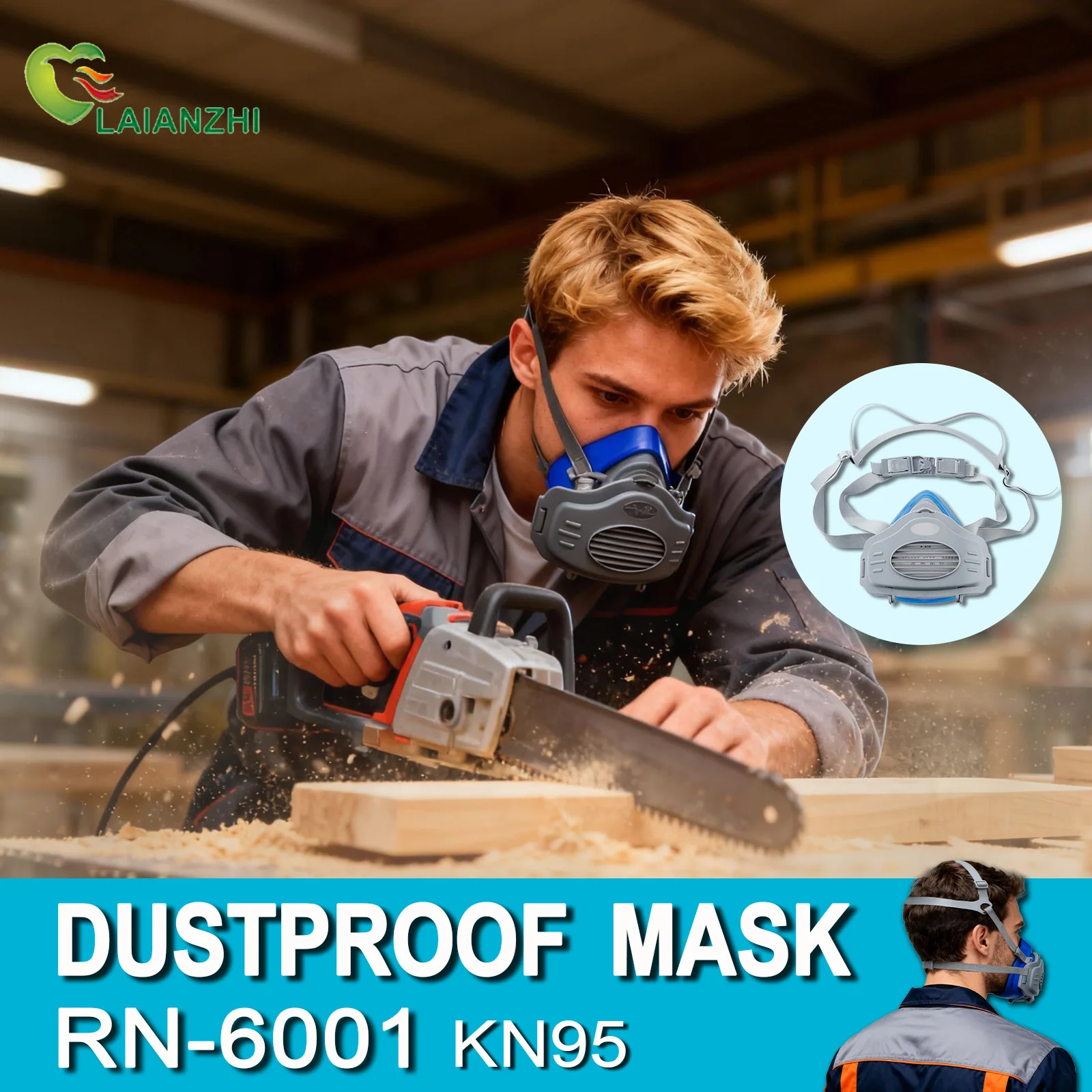 Dust Mask Construction - LAIANZHI Masker silikon tahan debu, filter