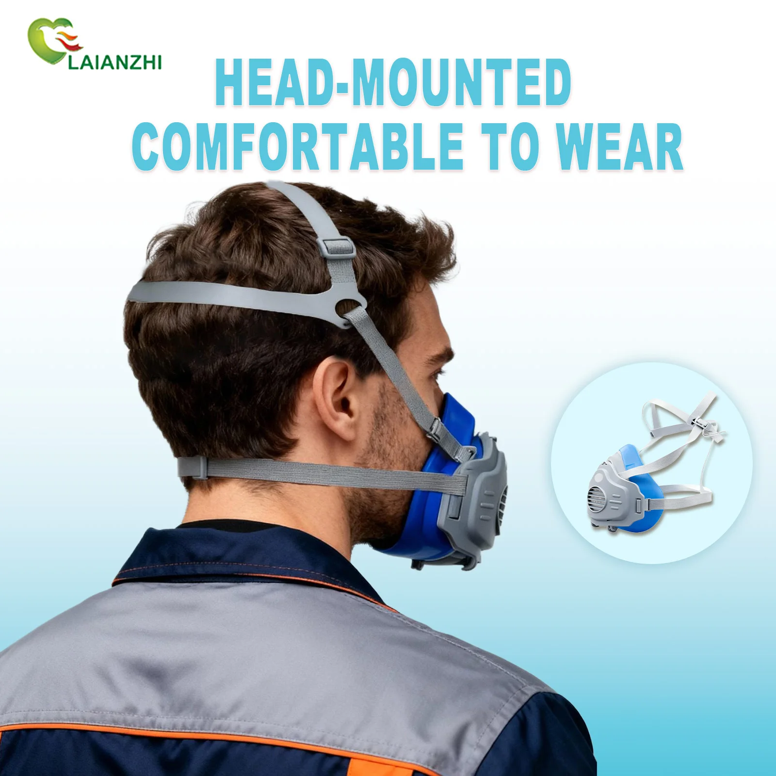 LAIANZHI Masker silikon tahan  - Dust Mask Construction ulasan dan harga