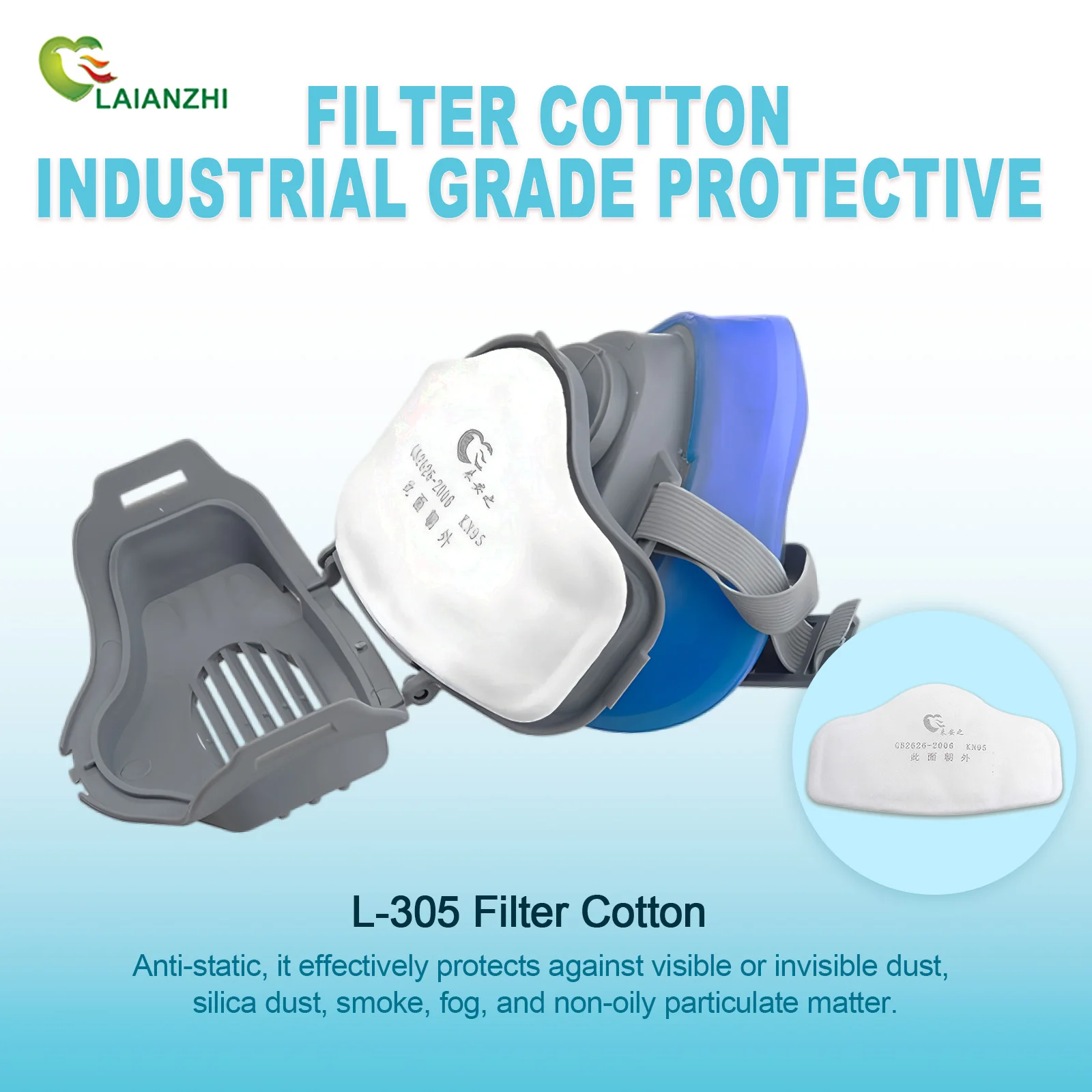 LAIANZHI Masker silikon tahan  - Dust Mask Construction ulasan dan harga